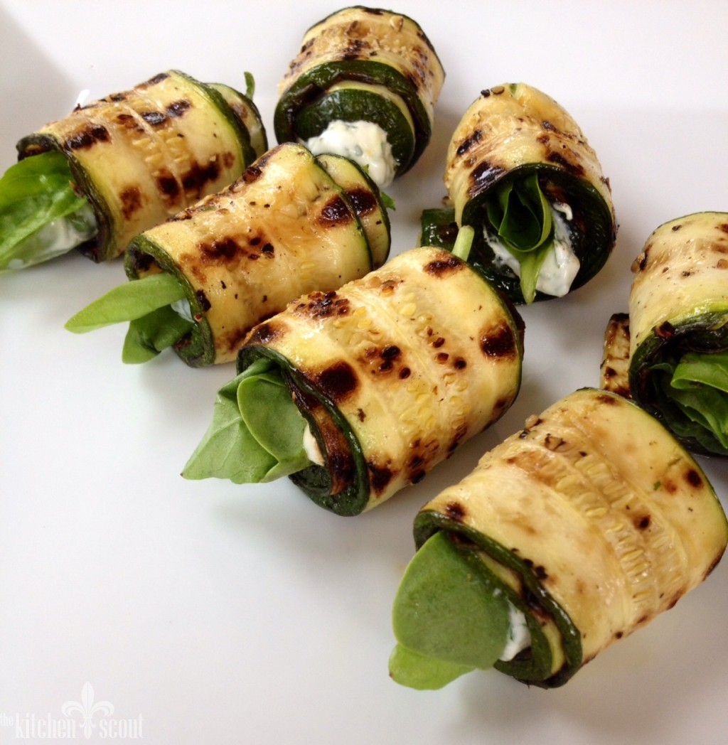 Grilled Zucchini RollUps with Herbs and Cheese The Kitchen Scout