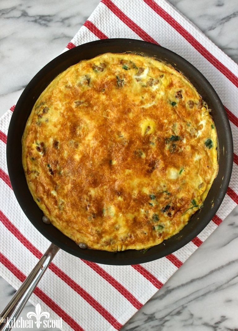 Sausage, Corn and Spinach Frittata The Kitchen Scout