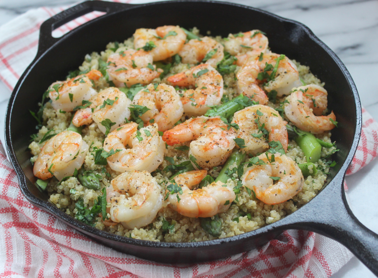 Quinoa “Risotto” with Shrimp and Asparagus The Kitchen Scout