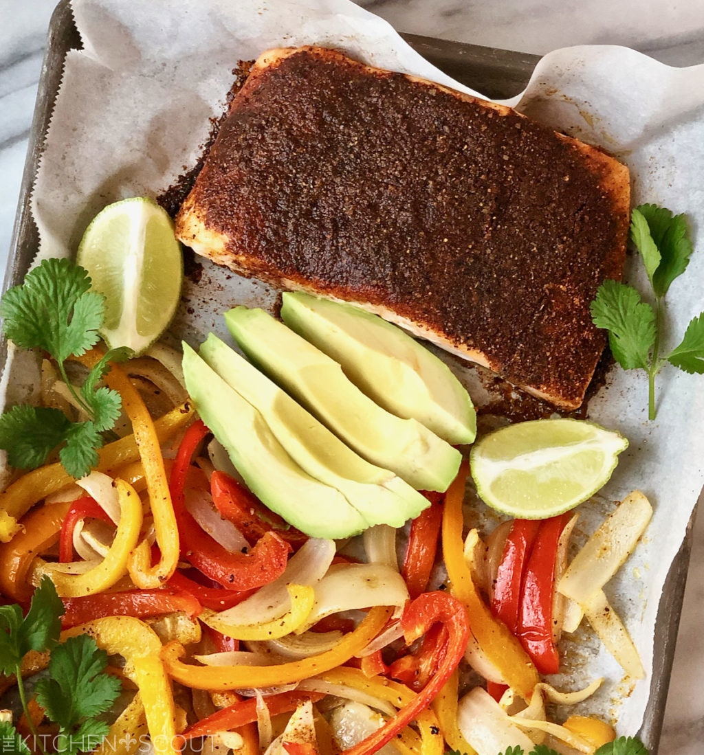 Sheet Pan Salmon Fajitas The Kitchen Scout