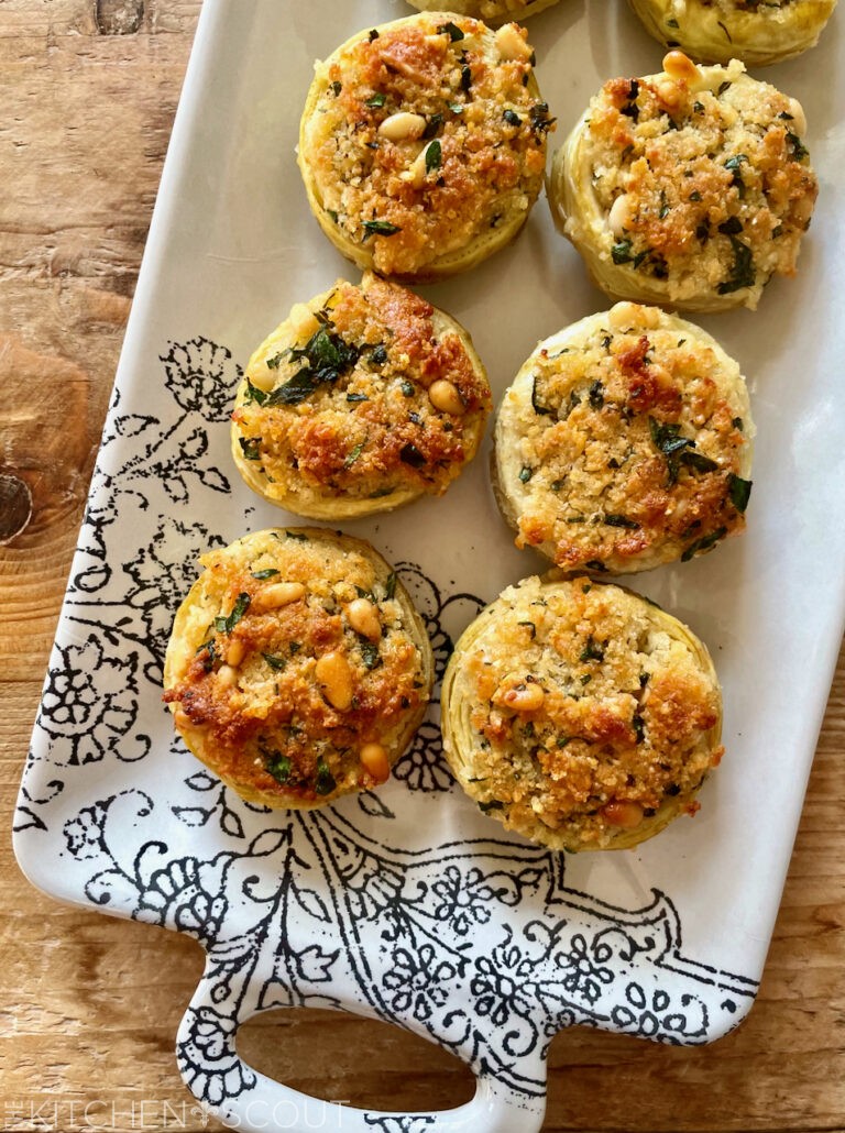 Stuffed Artichoke Bottoms The Kitchen Scout