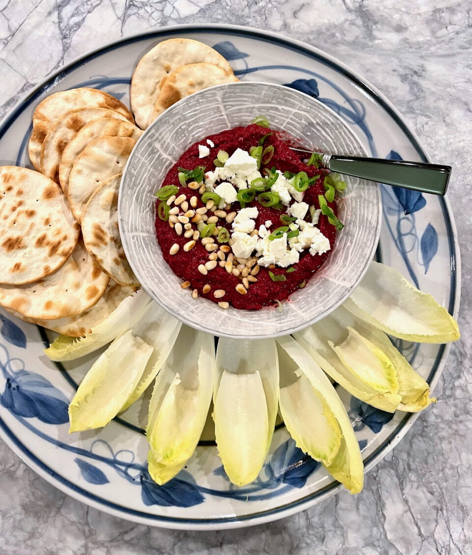Red Beet Spread with Yogurt & Za'atar | The Kitchen Scout